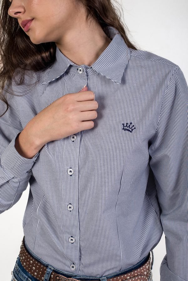 CAMISA CLASSIC LISTRADA AZUL - Image 2